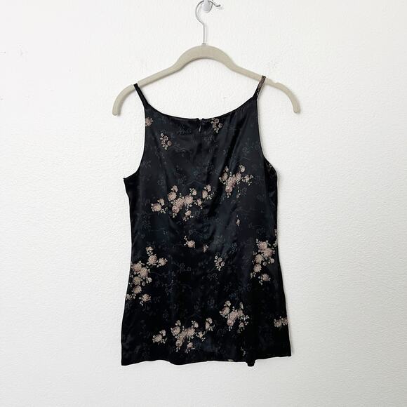 [Vintage] All That Jazz 90s Y2K Floral Satin High Neck Halter Blouse Sz Small S - Picture 9 of 9